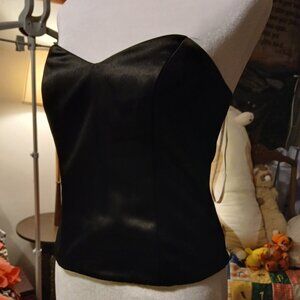 David's Bridal Womens Size 4 Black Strapless Bustier Top